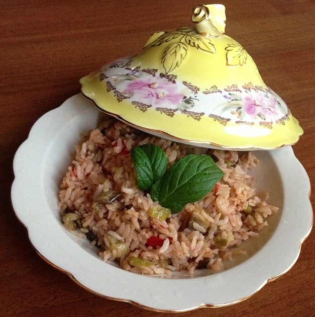 patlıcanlı pilav